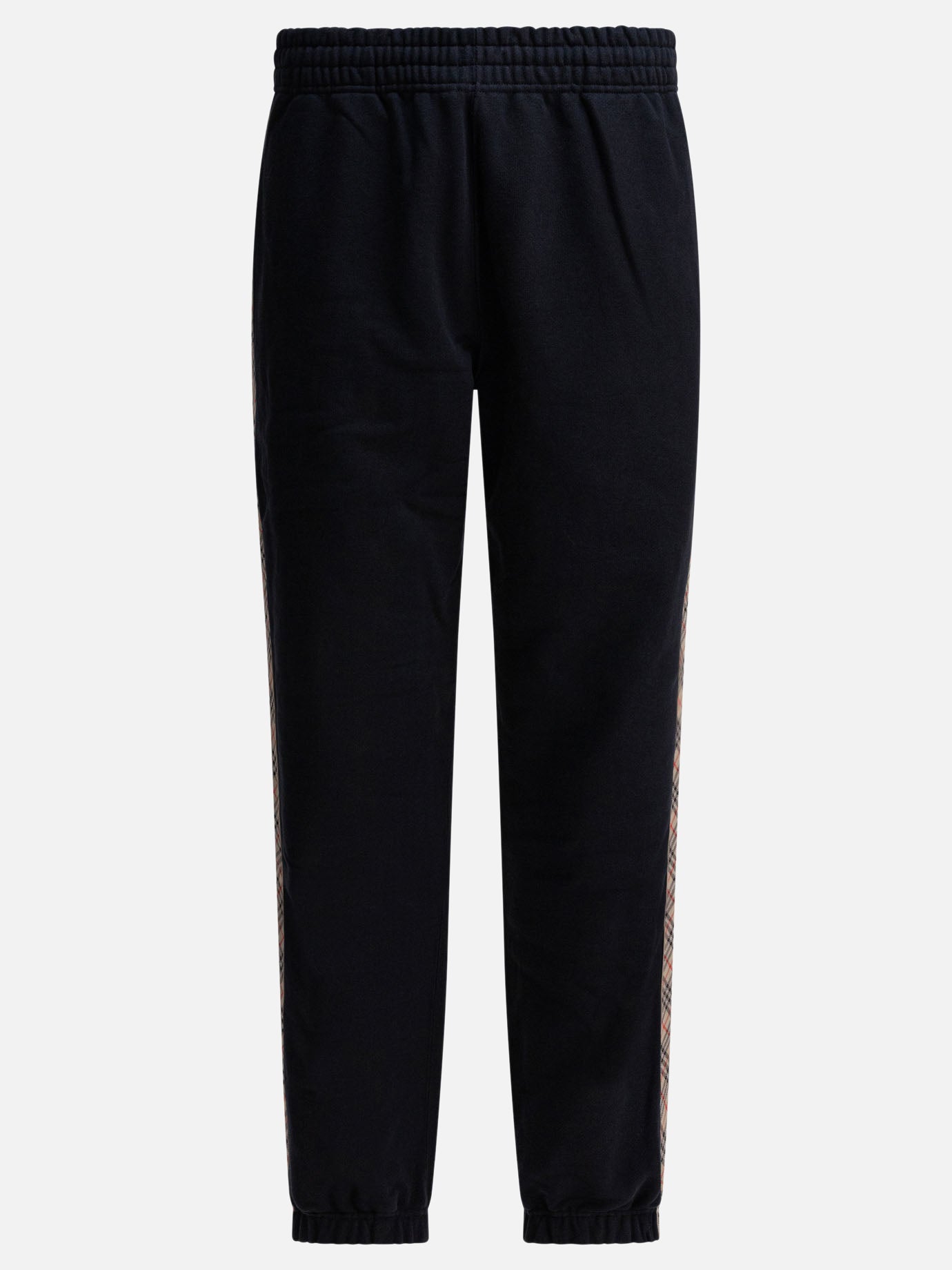 Burberry Trousers with Check trim 10746763_S Black thumbnail_1