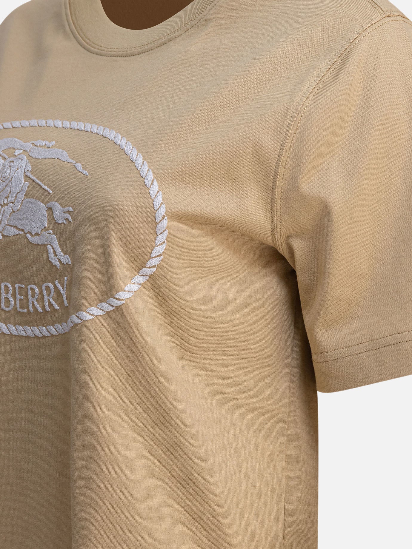 T-shirt girocollo Logo  Beige - Burberry Donna | PDP | VIETTI Online Store | Zoom-Modal_4
