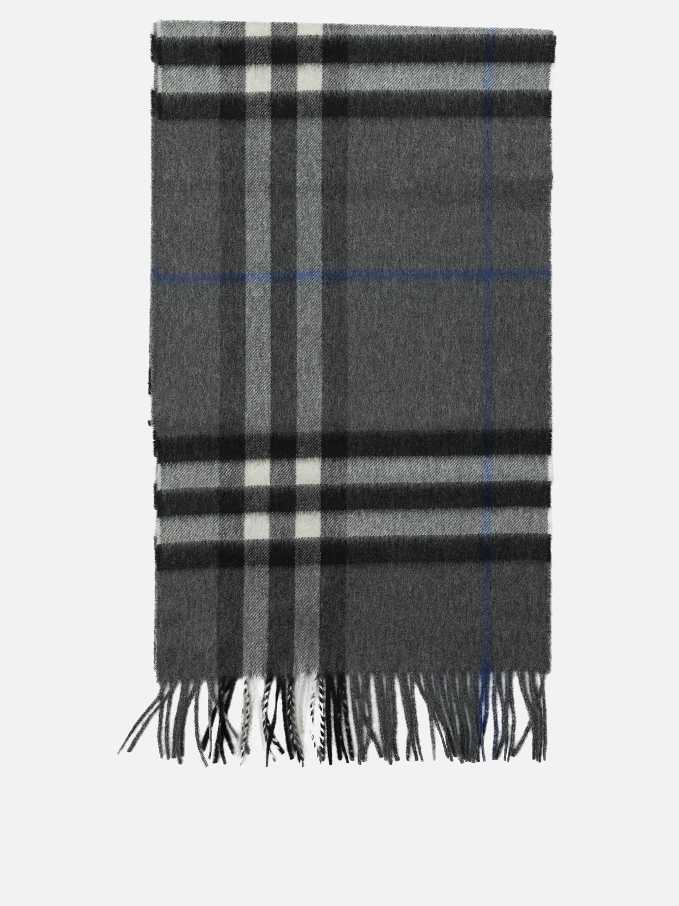 Fringed scarves Check  Grey - Burberry Men | PDP | VIETTI Online Store | Zoom-Modal
