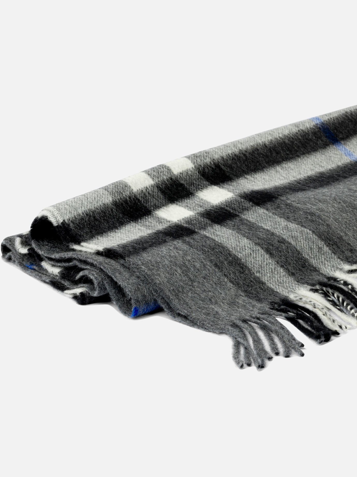Fringed scarves Check  Grey - Burberry Men | PDP | VIETTI Online Store | Zoom-Modal_2

