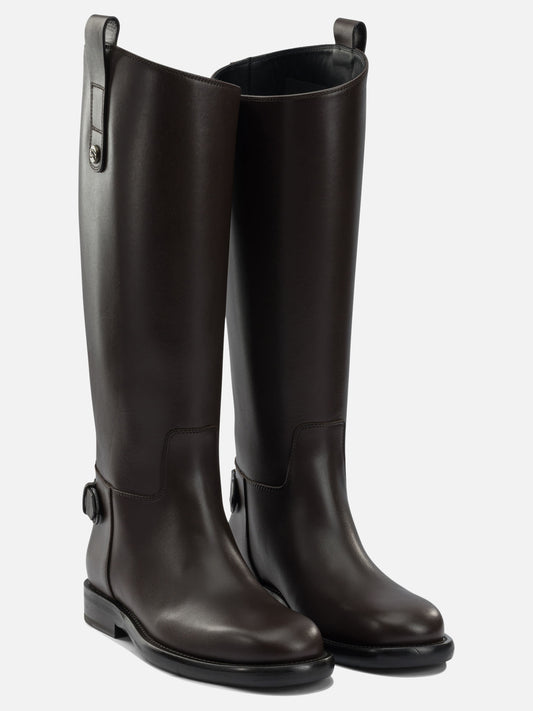 Al ginocchio 100% calf leather - 100% rubber  Marrone - Burberry Donna | VIETTI Online Store | 2
