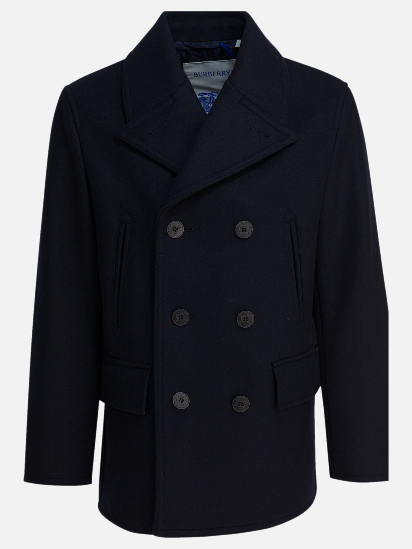 Short coats Solid colour  Blue - Burberry Men | PDP | VIETTI Online Store | Zoom-Modal

