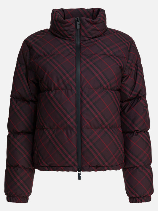 Piumini corti Check  Bordeaux - Burberry Donna | PDP | VIETTI Online Store 
