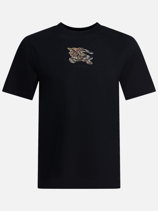 T-shirt scollo rotondo Logo  Nero - Burberry Uomo | PDP | VIETTI Online Store 
