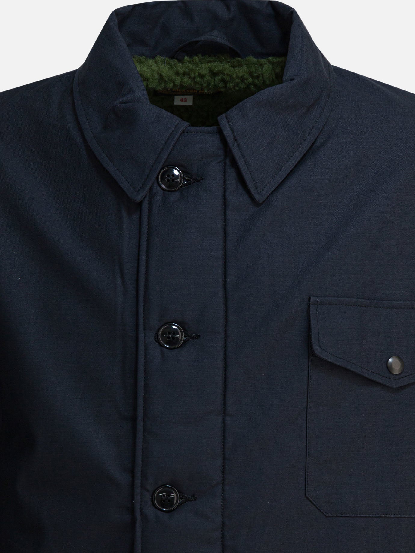 Giacche leggere & Trapuntate Solid colour  Blu - Buzz Rickson's Uomo | PDP | VIETTI Online Store | Zoom-Modal_3
