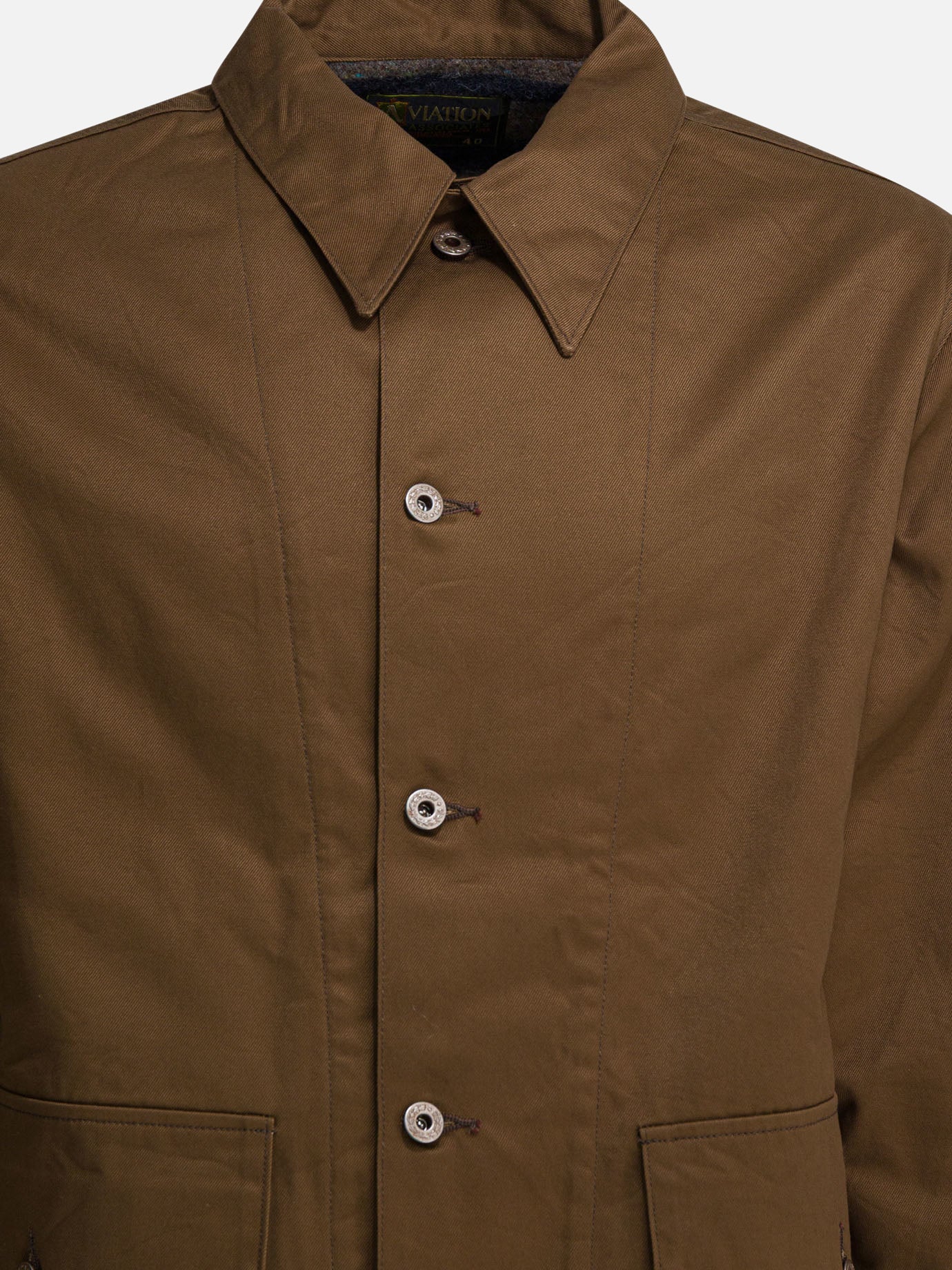 Giacche overshirt Solid colour  Marrone - Buzz Rickson's Uomo | PDP | VIETTI Online Store | thumbnail_3