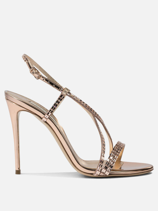 Heeled sandals 100% leather - 100% leather  Pink - Casadei Women | PDP | VIETTI Online Store 
