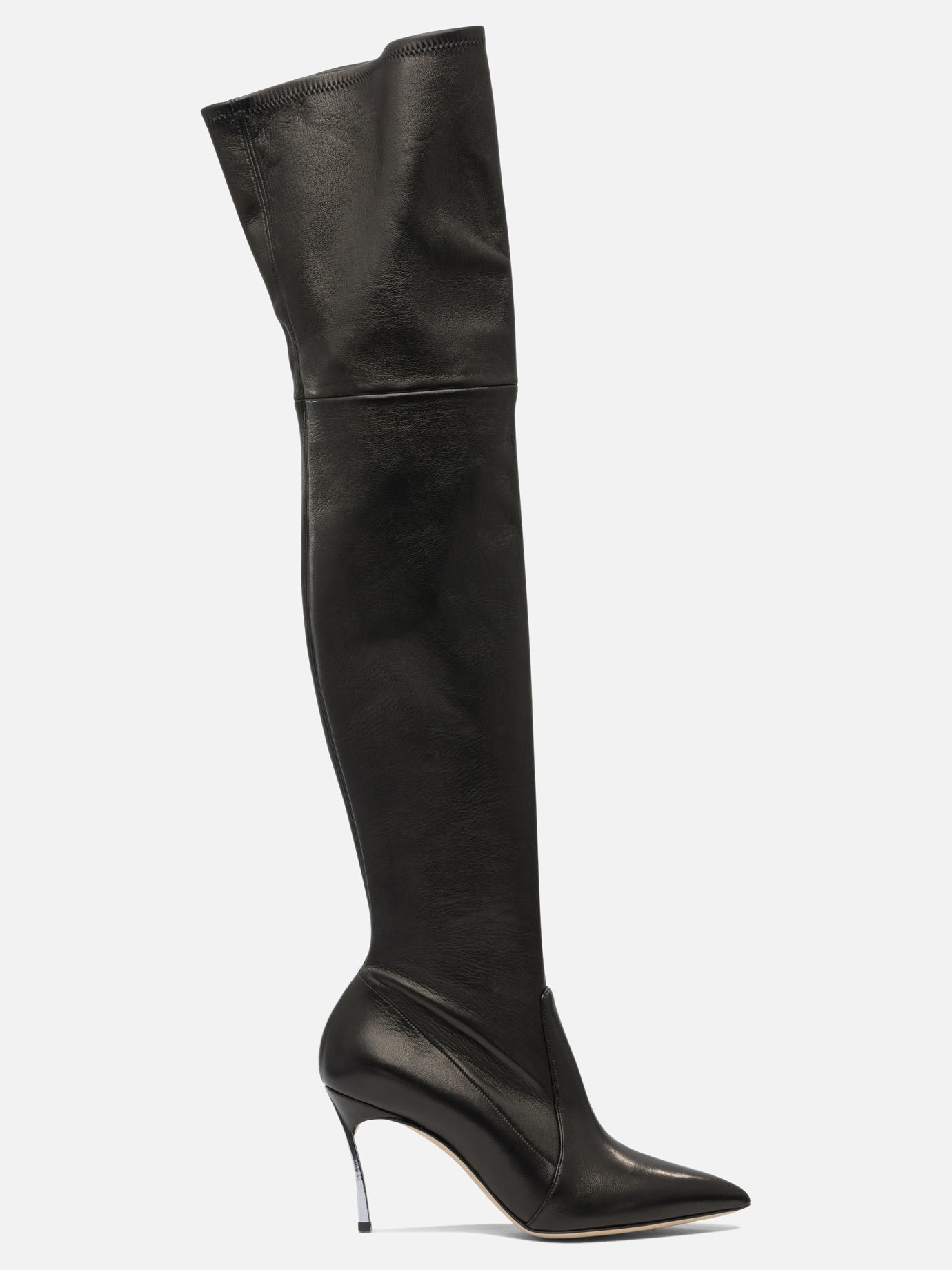 Over the knee 100% leather - 100% leather  Black - Casadei Women | PDP | VIETTI Online Store | thumbnail