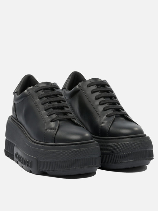 Low top sneakers 100% leather - 100% rubber  Black - Casadei Women | PDP | VIETTI Online Store | 2
