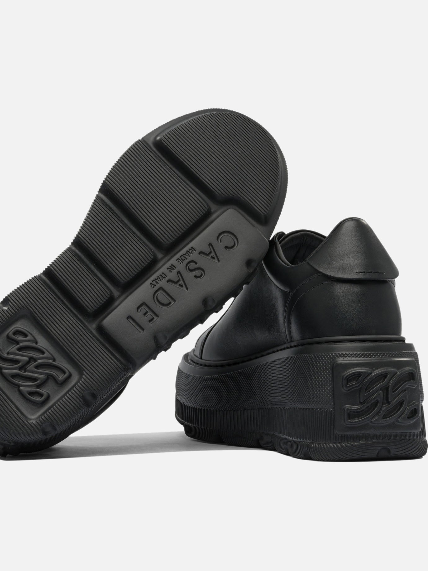 Low top sneakers 100% leather - 100% rubber  Black - Casadei Women | PDP | VIETTI Online Store | Zoom-Modal_5
