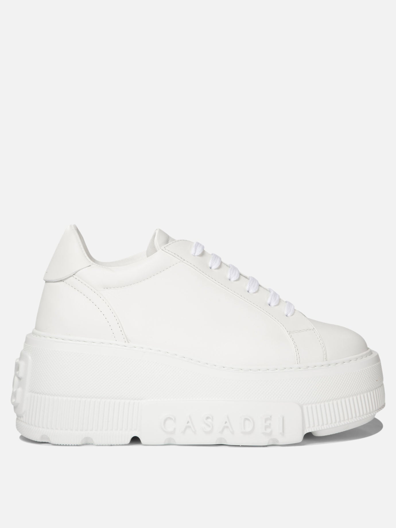 Low top sneakers 100% leather - 100% rubber  White - Casadei Women | PDP | VIETTI Online Store | Zoom-Modal
