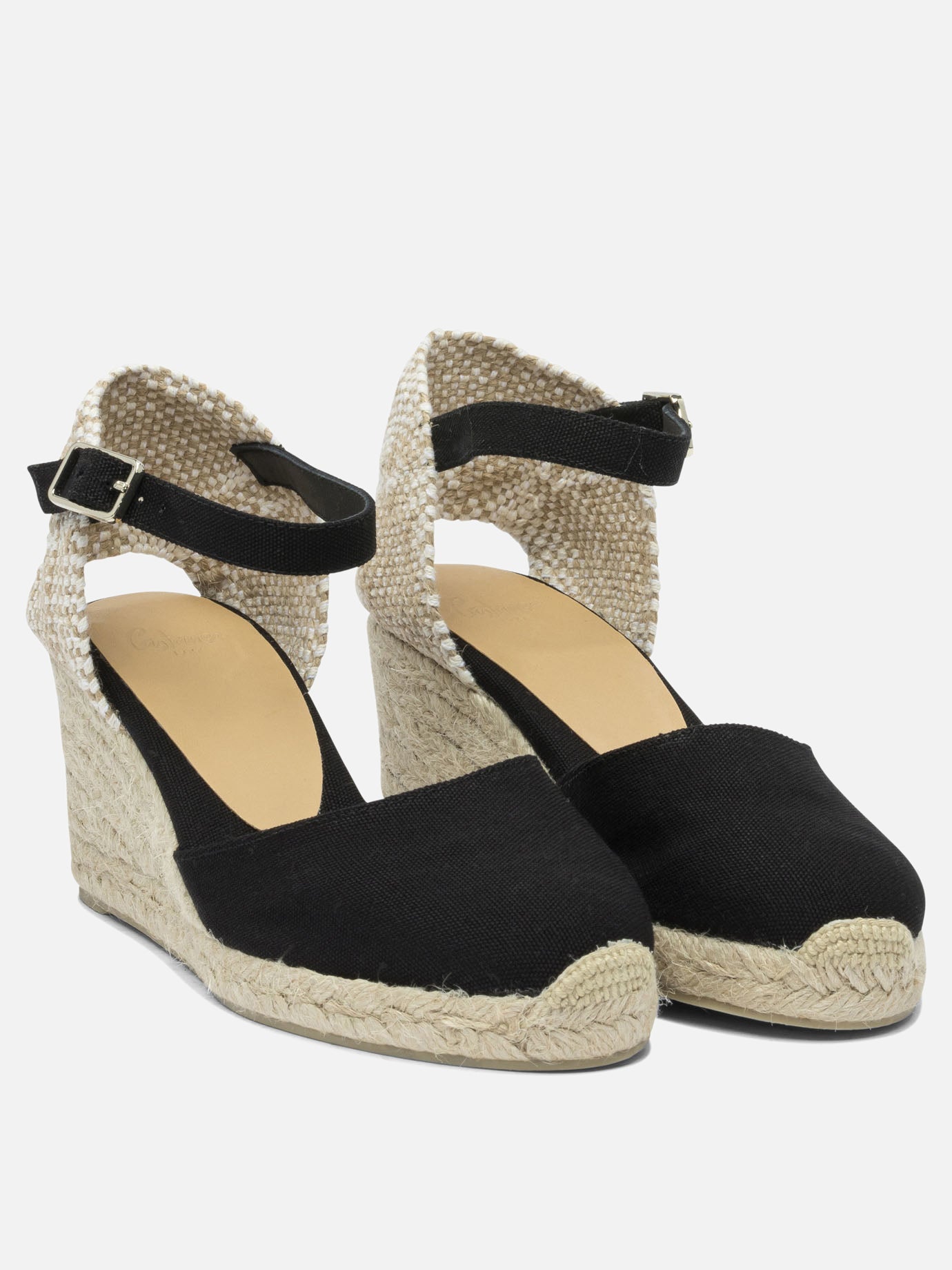 Heeled espadrilles 100% cotton - 100% rubber  Black - Castañer Women | PDP | VIETTI Online Store | Zoom-Modal_2
