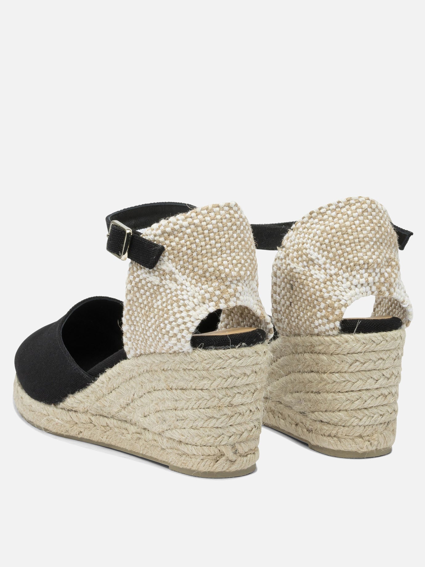 Heeled espadrilles 100% cotton - 100% rubber  Black - Castañer Women | PDP | VIETTI Online Store | Zoom-Modal_4

