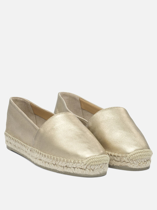 Flat espadrilles 100% leather - 100% rubber  Gold - Castañer Women | PLP | VIETTI Online Store | 2
