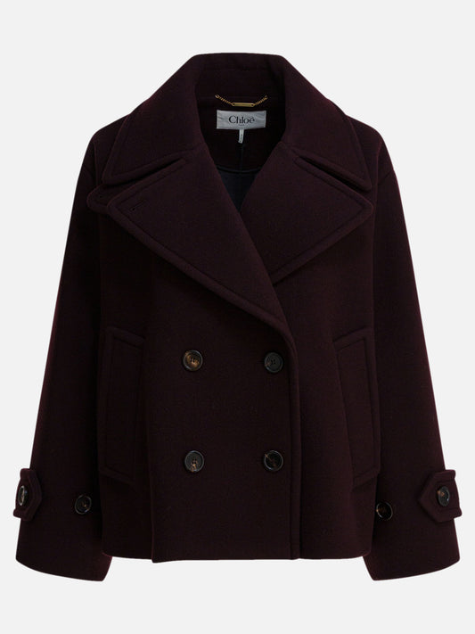 Short coats Solid colour  Bordeaux - Chloé Women | PDP | VIETTI Online Store 
