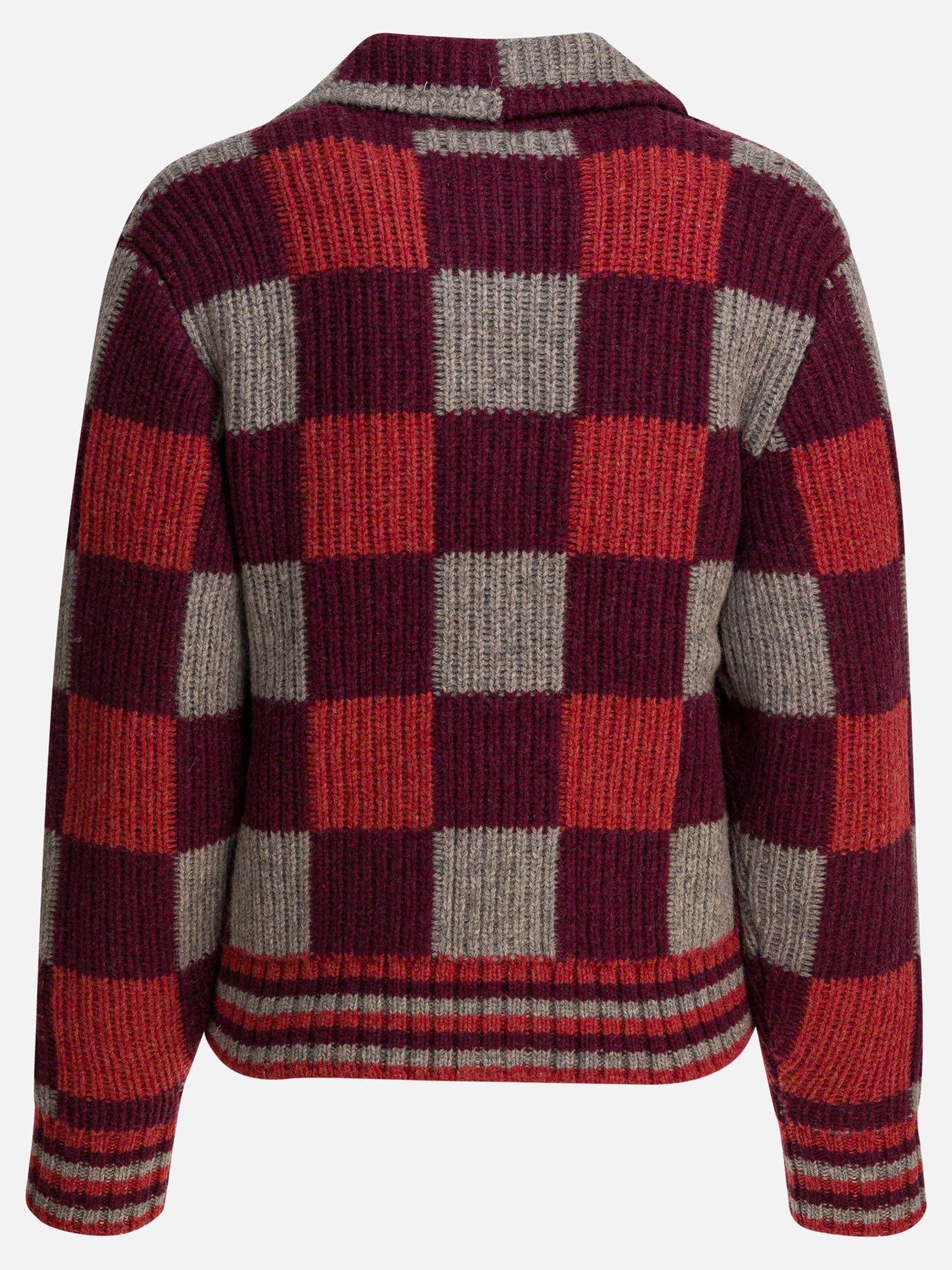 Cardigan Check  Bordeaux - Filson Donna | PDP | VIETTI Online Store | thumbnail_2