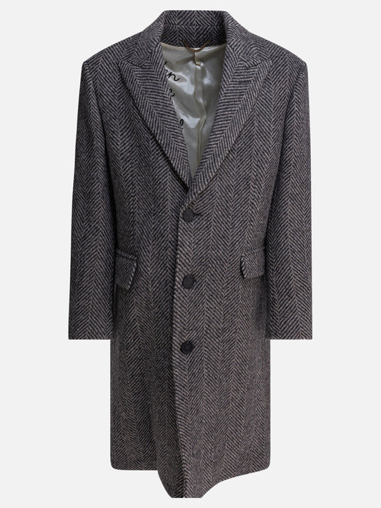 Cappotti lunghi Herringbone  Grigio - Golden Goose Uomo | VIETTI Online Store 
