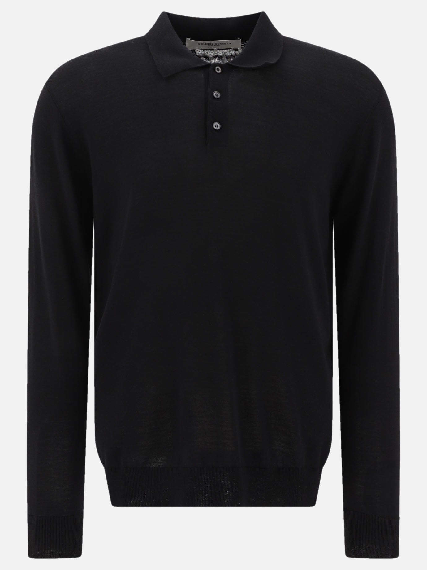 Polo shirts with buttons Solid colour  Black - Golden Goose Men | PDP | VIETTI Online Store | thumbnail