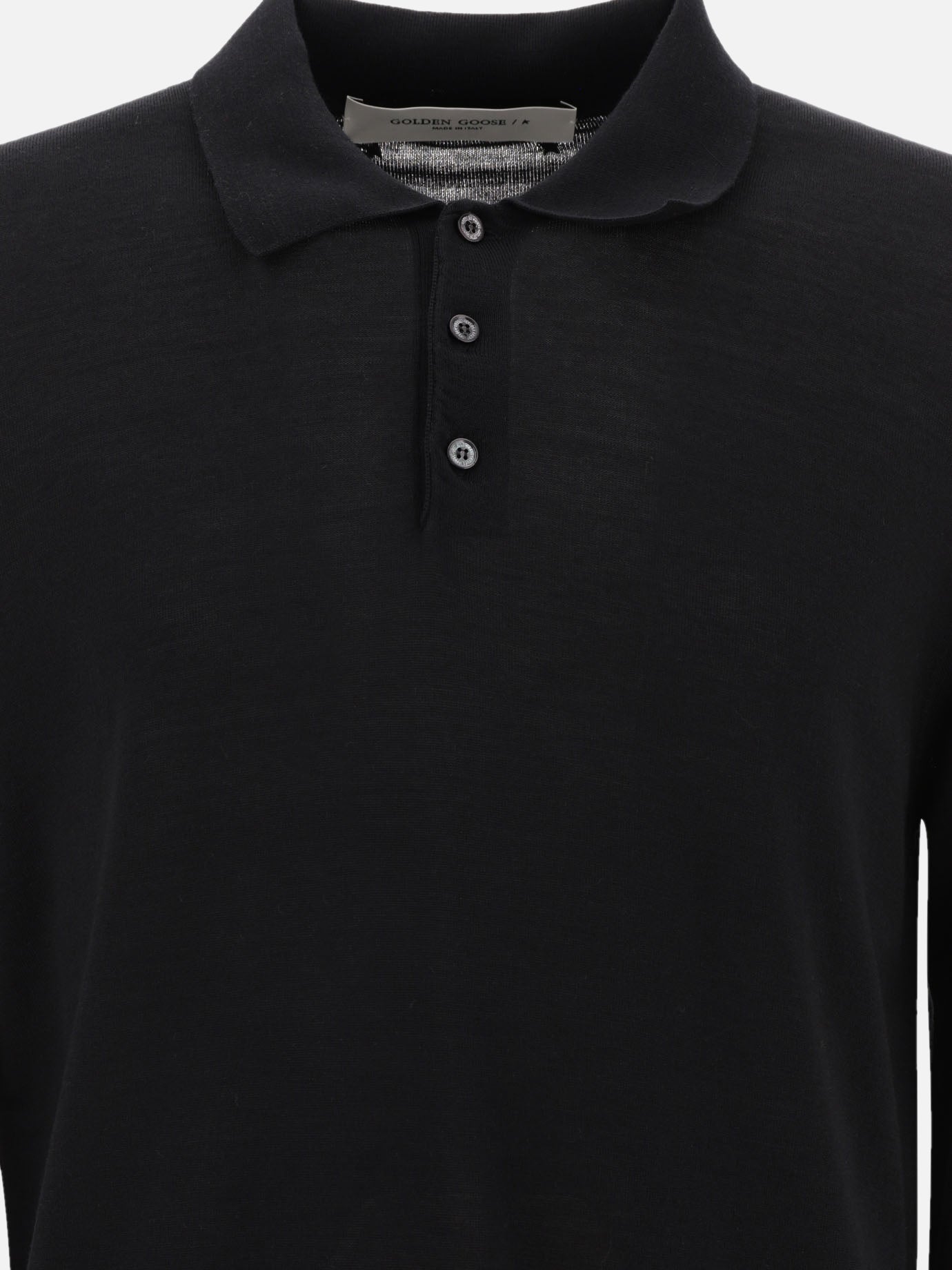 Polo shirts with buttons Solid colour  Black - Golden Goose Men | PDP | VIETTI Online Store | thumbnail_3