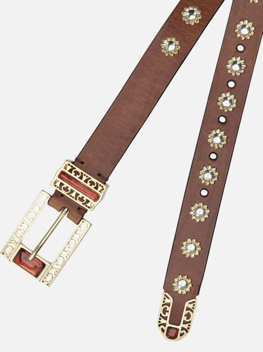 Cinture in pelle Solid colour  Marrone - Golden Goose Donna | PDP | VIETTI Online Store | 2
