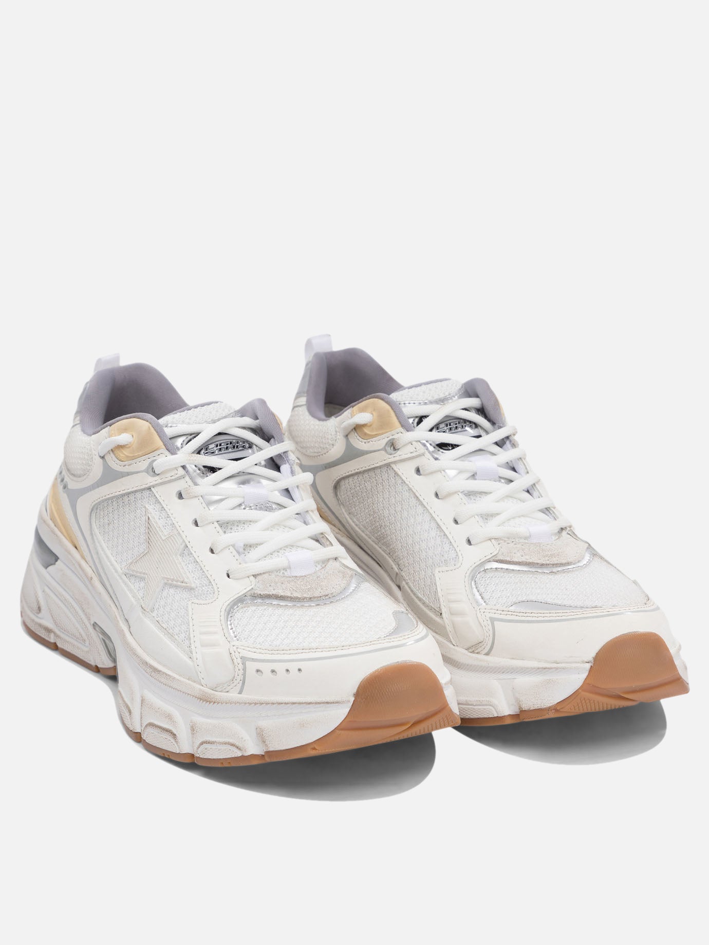 Sneaker basse 49% polyester 30% cow leather 12% polyurethane textile 9% ovine leather - 100% rubber  Bianco - Golden Goose Donna | PDP | VIETTI Online Store | thumbnail_2