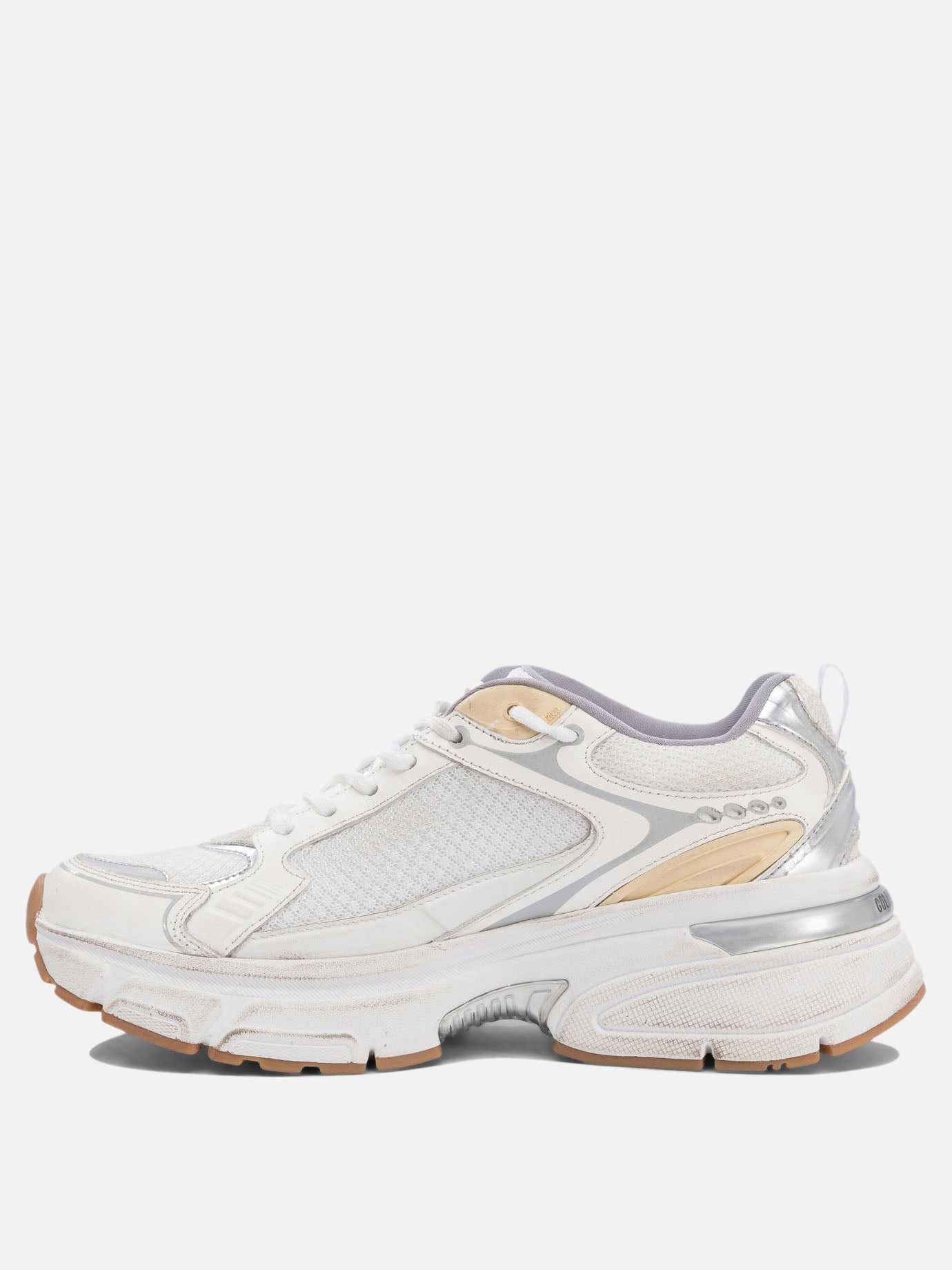Sneaker basse 49% polyester 30% cow leather 12% polyurethane textile 9% ovine leather - 100% rubber  Bianco - Golden Goose Donna | PDP | VIETTI Online Store | thumbnail_3