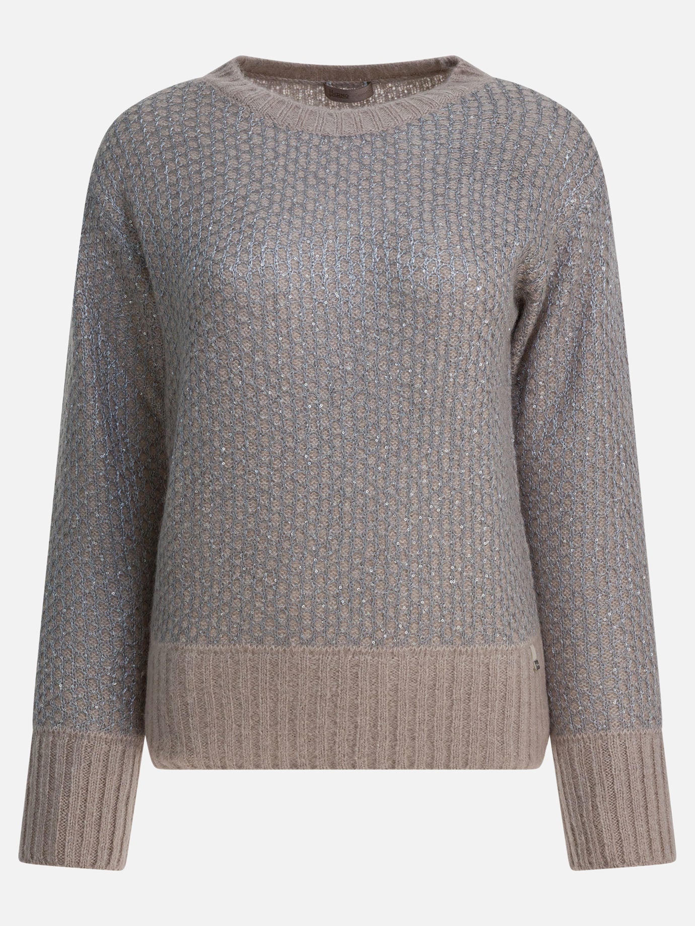 Crewneck sweaters Embellished  Beige - Herno Women | PDP | VIETTI Online Store | thumbnail