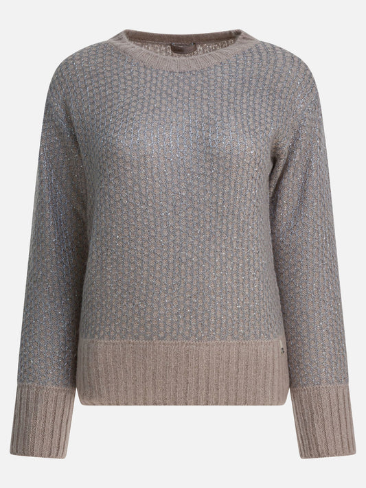 Crewneck sweaters Embellished  Beige - Herno Women | PDP | VIETTI Online Store 
