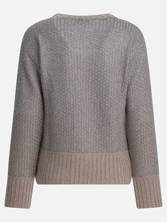 Crewneck sweaters Embellished  Beige - Herno Women | PDP | VIETTI Online Store | 2
