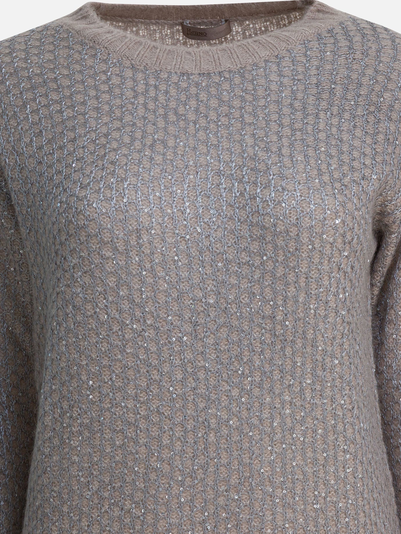 Crewneck sweaters Embellished  Beige - Herno Women | PDP | VIETTI Online Store | thumbnail_3