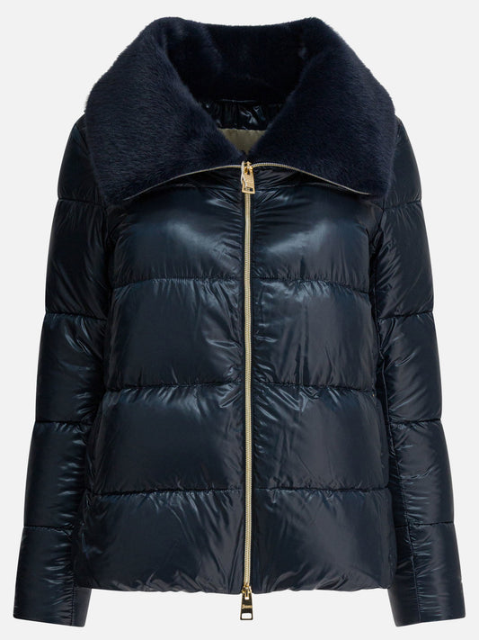 Down jackets Solid colour  Blue - Herno Women | PDP | VIETTI Online Store 
