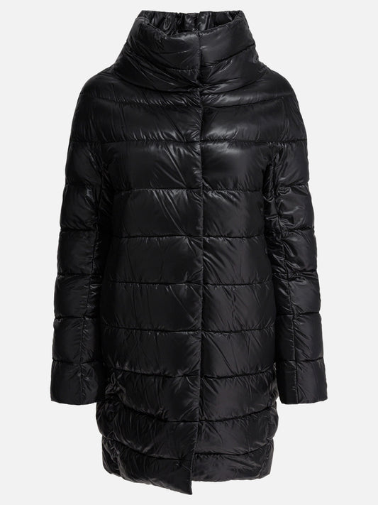 Down coats Solid colour  Black - Herno Women | PDP | VIETTI Online Store 
