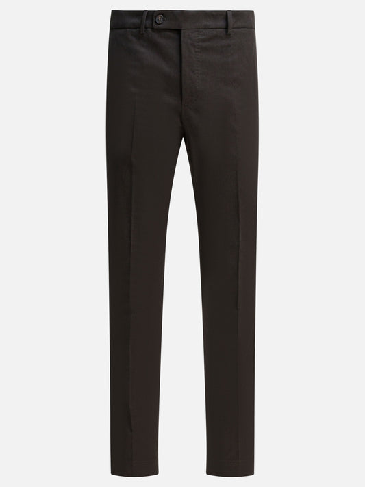 Tailored trousers Solid colour  Brown - Incotex Men | VIETTI Online Store 
