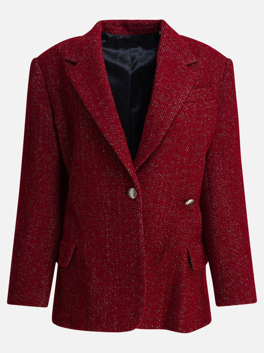Short coats Solid colour  Red - Isabel Marant Women | PDP | VIETTI Online Store 
