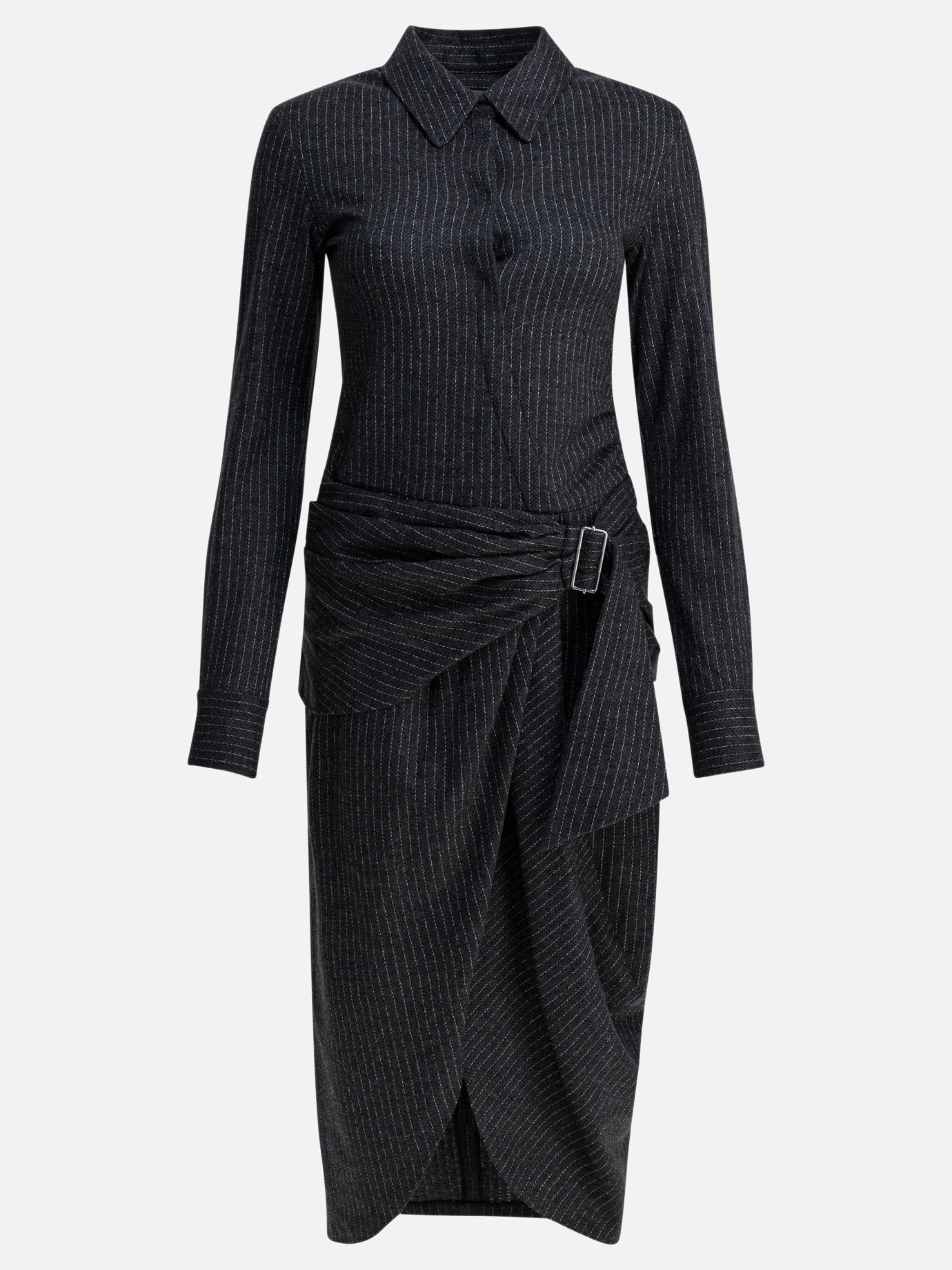 Midi dresses Striped  Grey - Isabel Marant Women | PDP | VIETTI Online Store | Zoom-Modal

