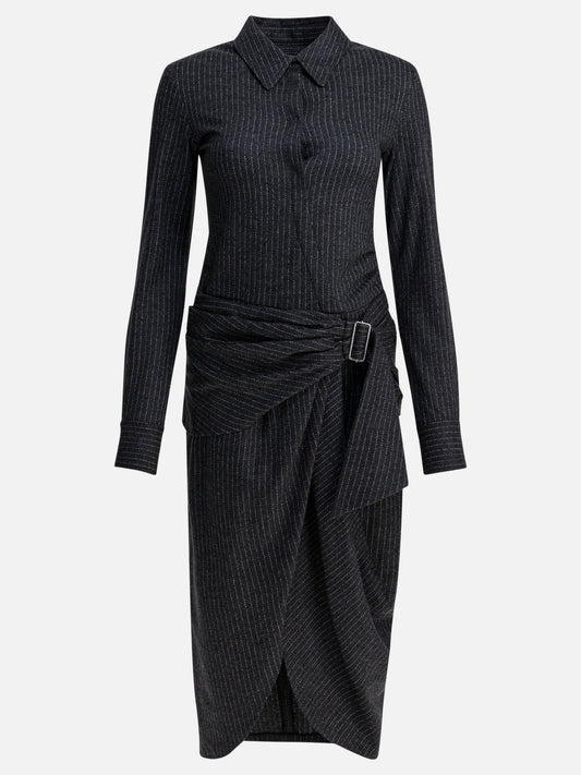 Midi dresses Striped  Grey - Isabel Marant Women | PDP | VIETTI Online Store 
