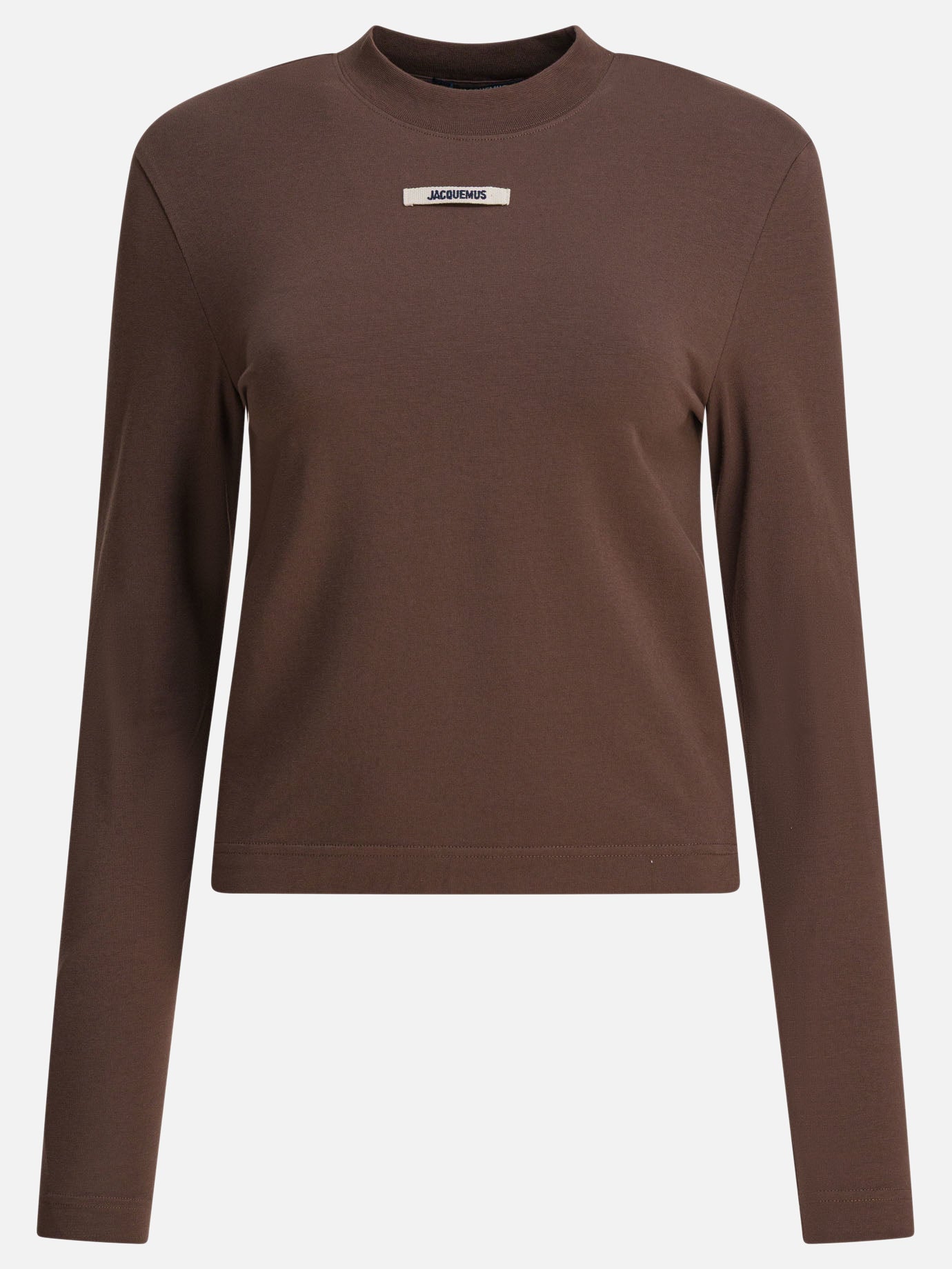 T-shirt girocollo Logo  Marrone - Jacquemus Donna | PDP | VIETTI Online Store | thumbnail