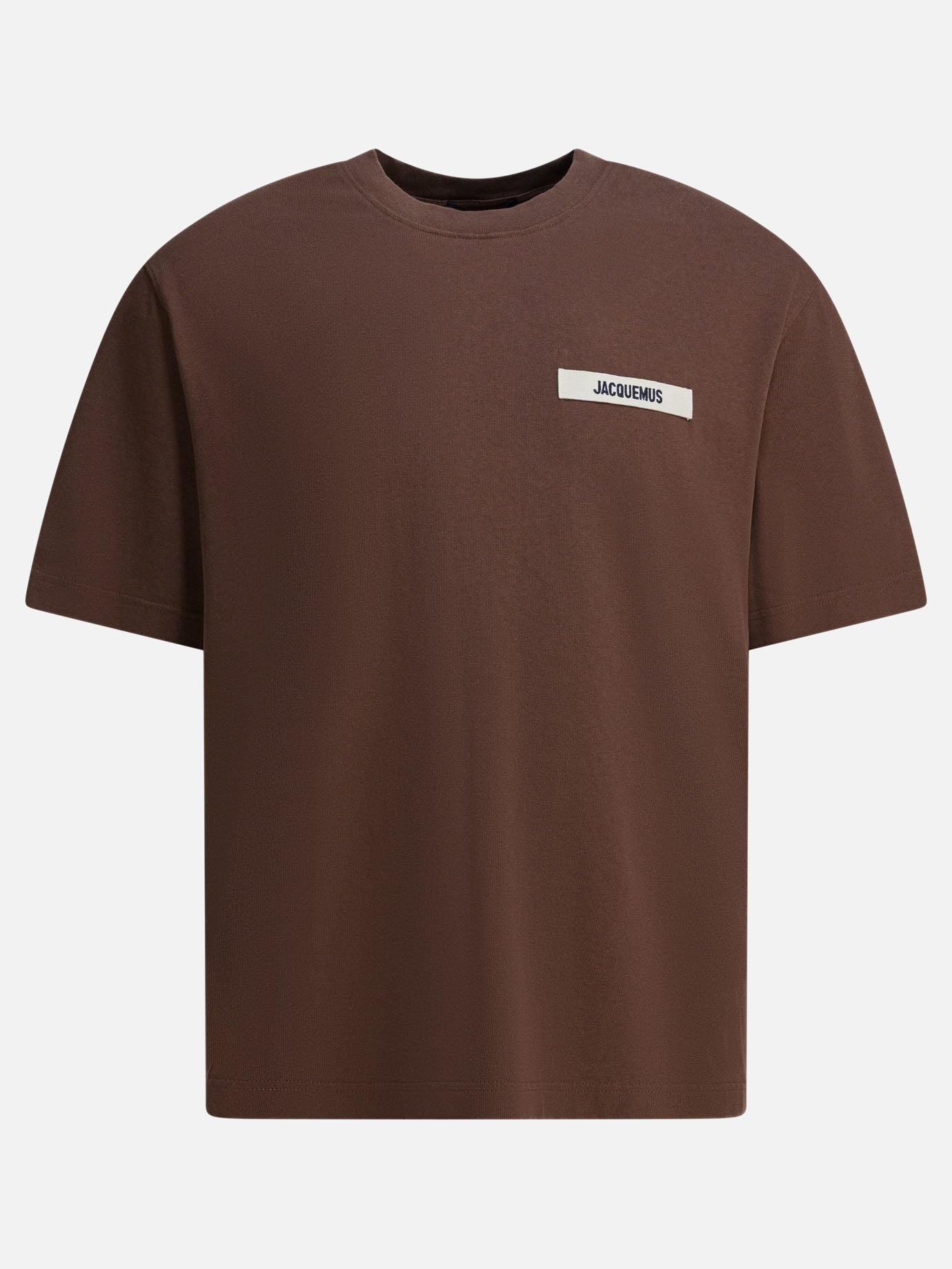 T-shirt girocollo Logo  Marrone - Jacquemus Uomo | PDP | VIETTI Online Store | Zoom-Modal
