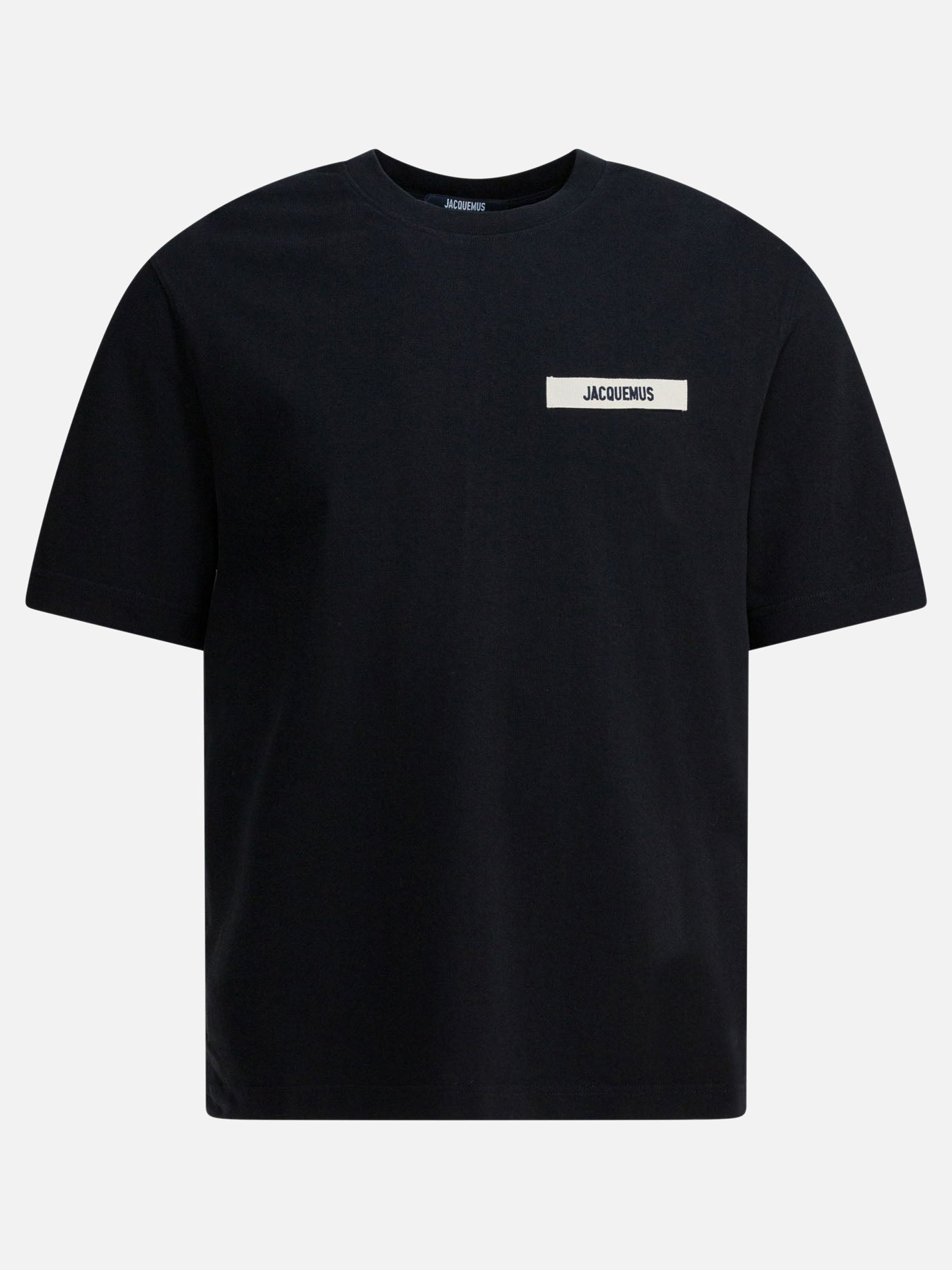 T-shirt girocollo Logo  Nero - Jacquemus Uomo | PDP | VIETTI Online Store | thumbnail
