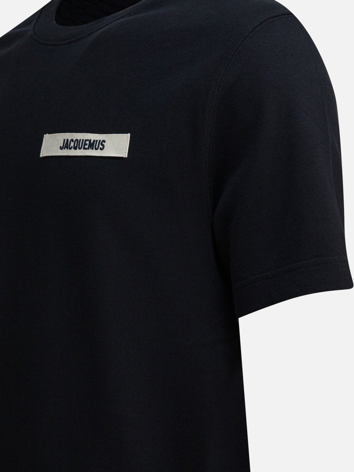 T-shirt girocollo Logo  Nero - Jacquemus Uomo | PDP | VIETTI Online Store | Zoom-Modal_4
