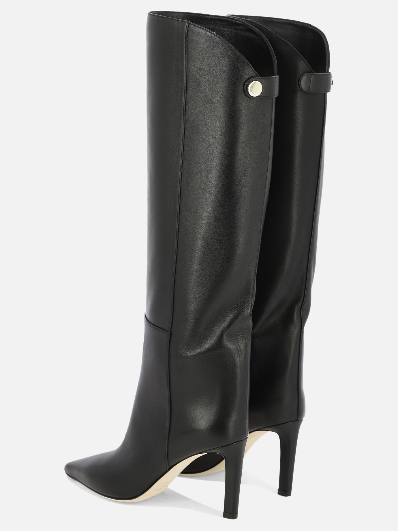 Al ginocchio 100% calf - 95% calf 5% rubber  Nero - Jimmy Choo Donna | PDP | VIETTI Online Store | thumbnail_4