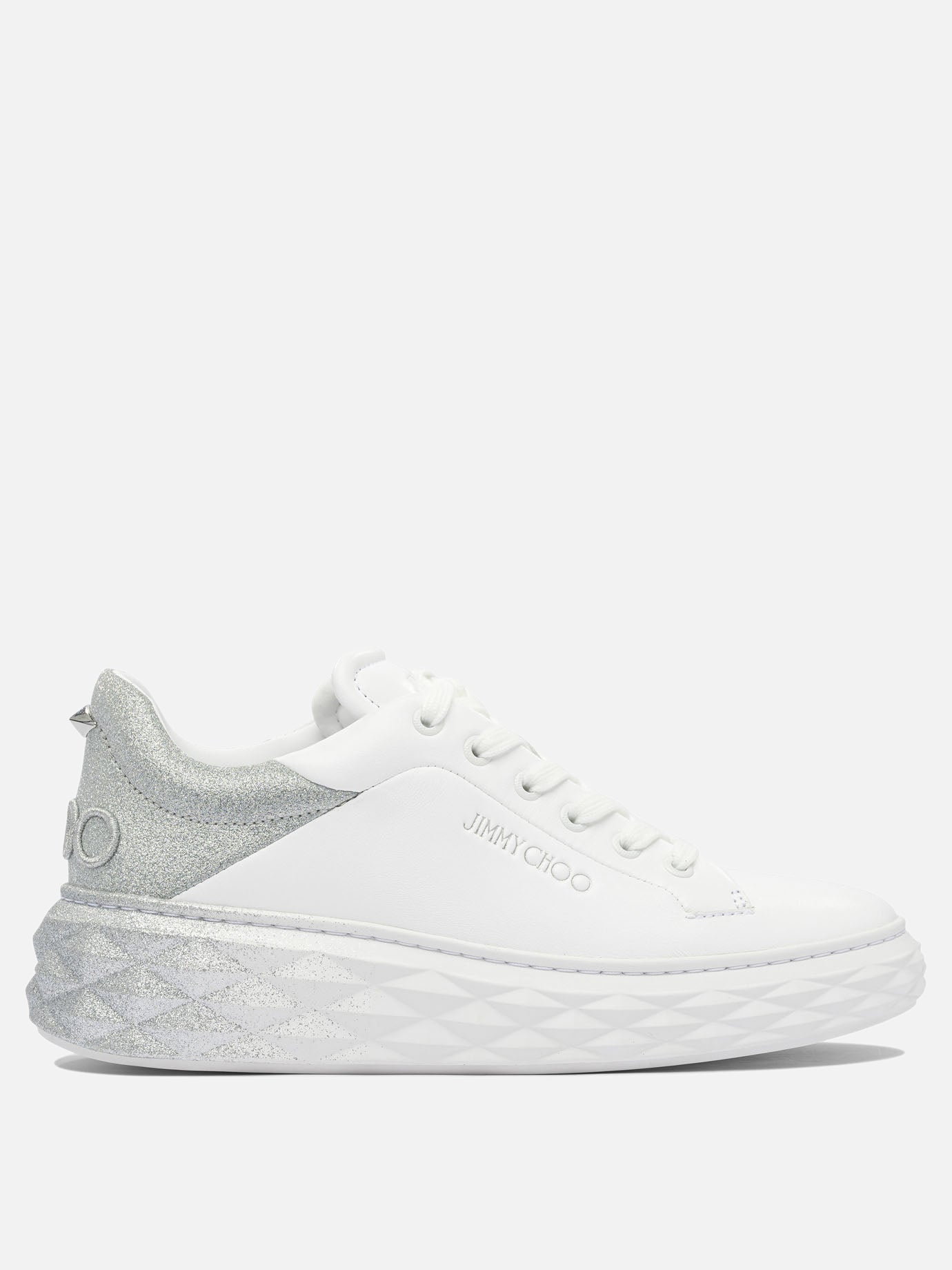 Low top sneakers 80% lamb 20% cow - 100% rubber  White - Jimmy Choo Women | PDP | VIETTI Online Store | thumbnail