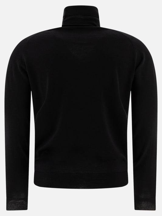 Turtleneck sweaters Solid colour  Black - John Smedley Men | PLP | VIETTI Online Store | 2
