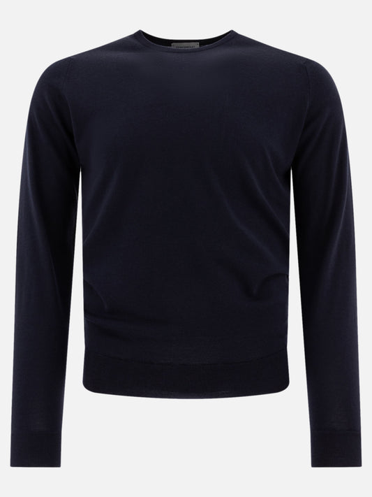 Crewneck sweaters Solid colour  Blue - John Smedley Men | PLP | VIETTI Online Store 
