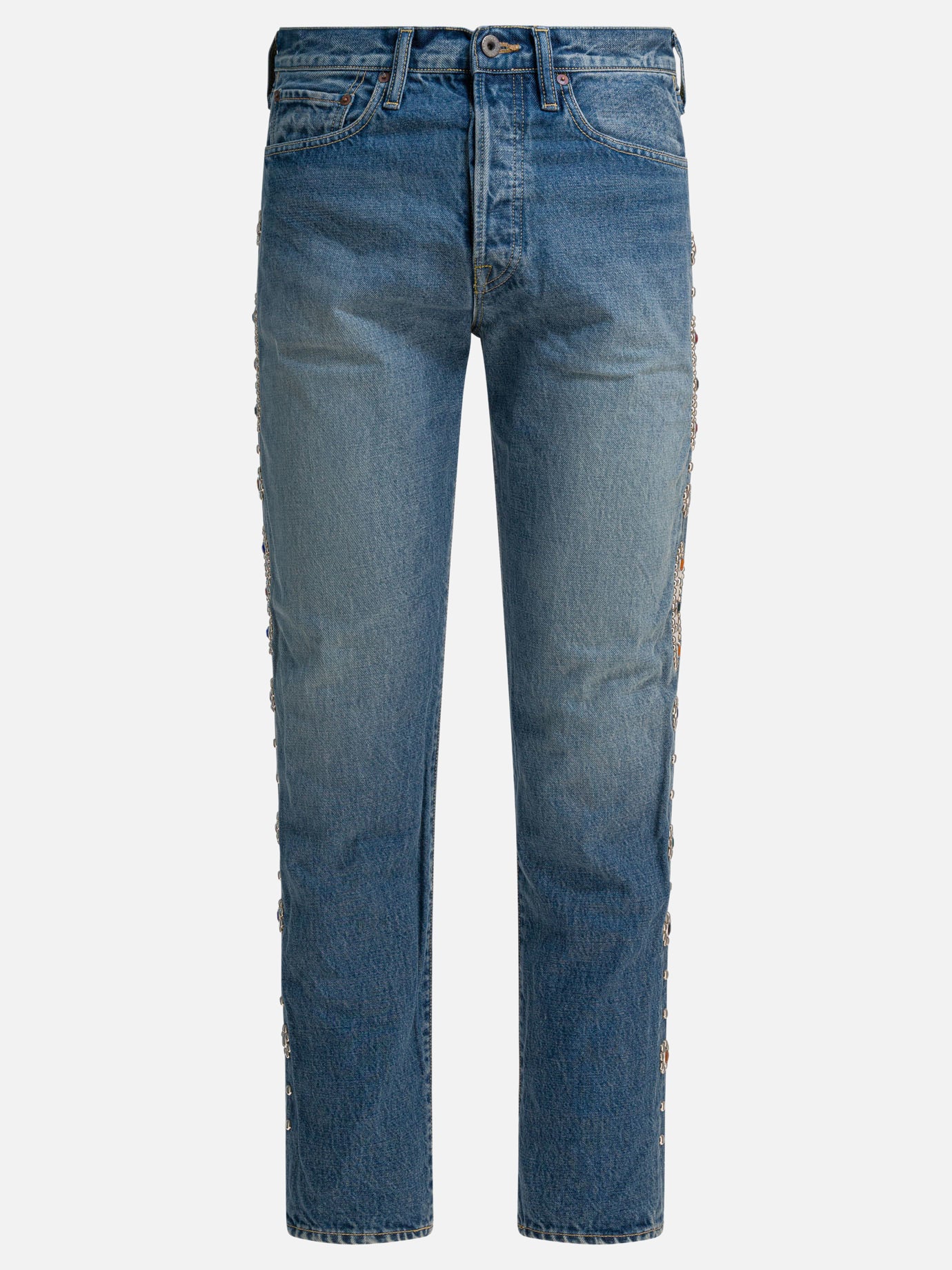Jeans a gamba dritta Denim  Blu - KAPITAL Uomo | PDP | VIETTI Online Store | Zoom-Modal
