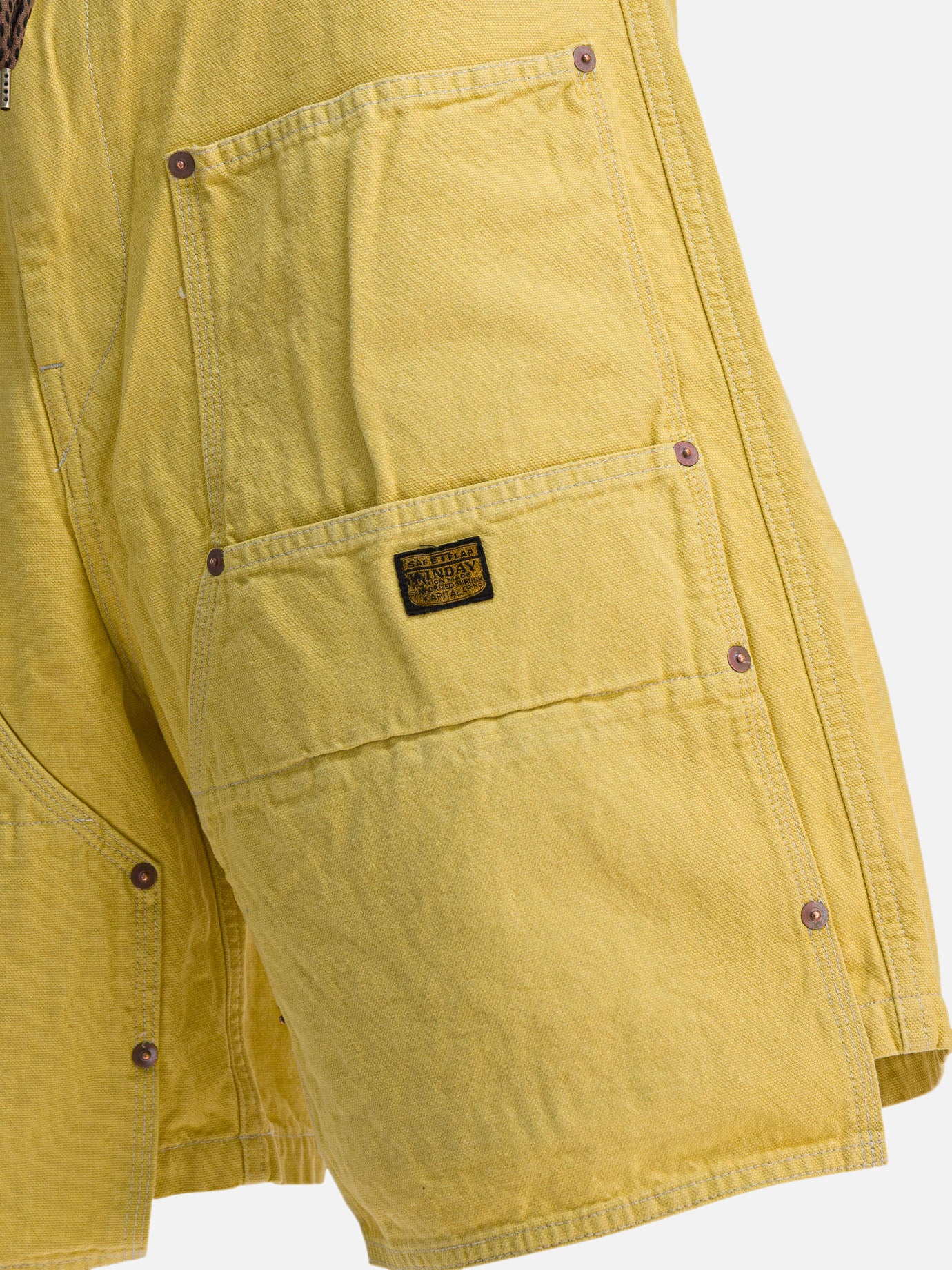 Drawstring shorts Solid colour  100% cotton - KAPITAL Men | PDP | VIETTI Online Store | thumbnail_4