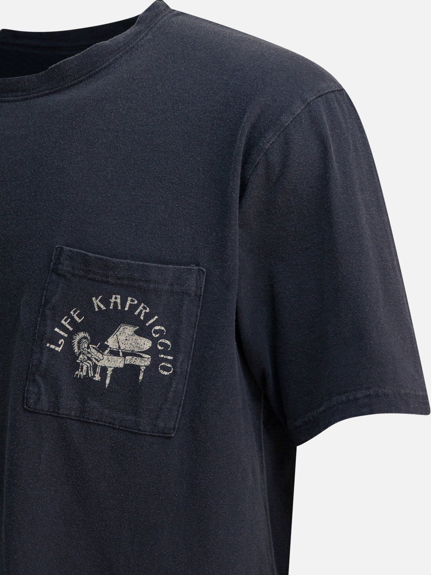 T-shirt girocollo Print  Nero - KAPITAL Uomo | PDP | VIETTI Online Store | Zoom-Modal_4
