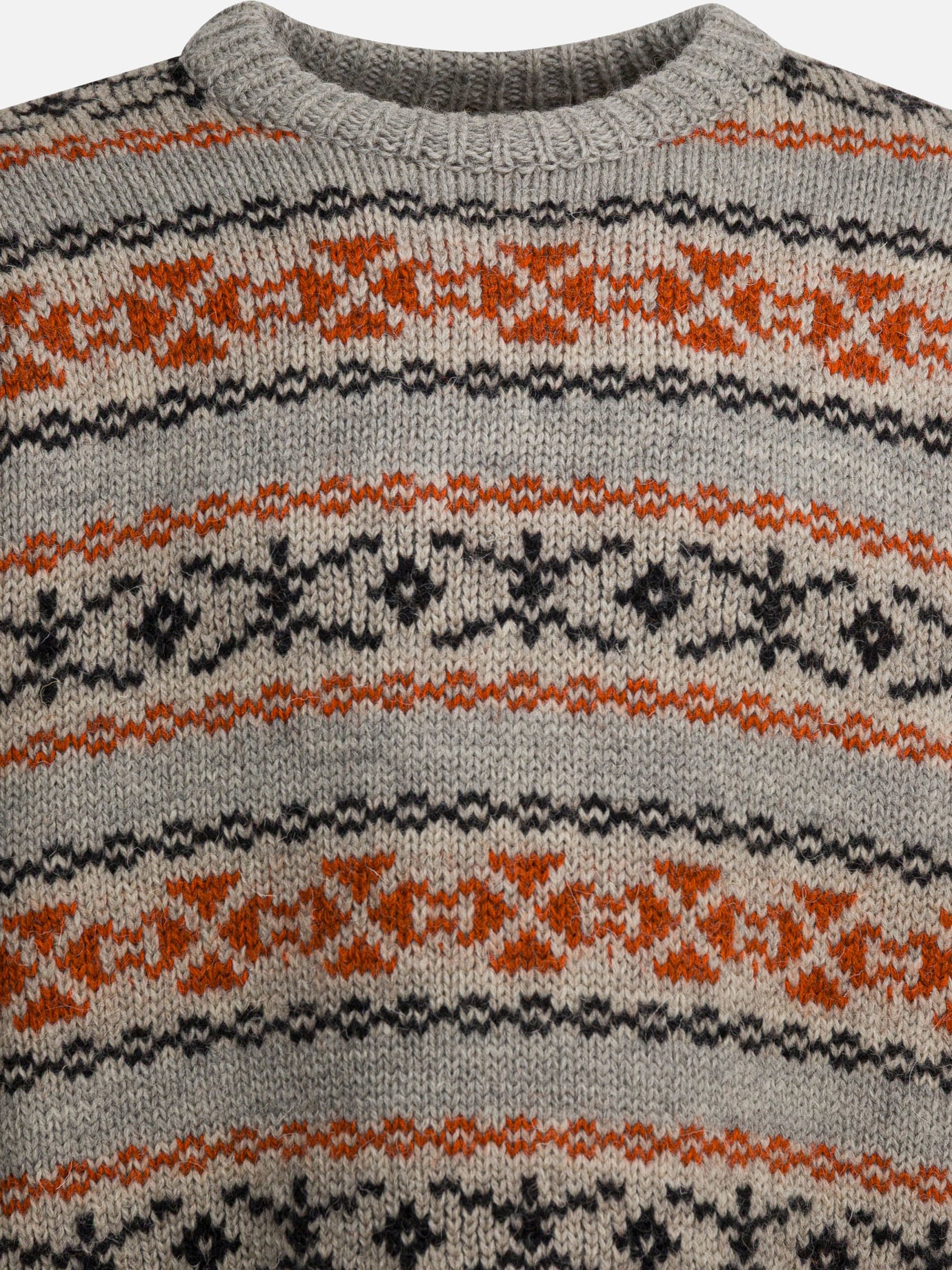 Crewneck sweaters Textured knit  Grey - KAPITAL Men | PDP | VIETTI Online Store | thumbnail_3