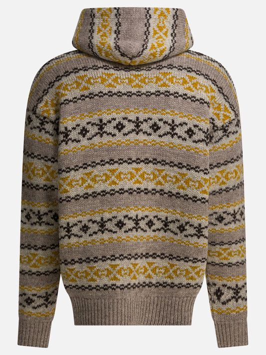 Hooded sweaters Textured knit  Yellow - KAPITAL Men | PLP | VIETTI Online Store | 2
