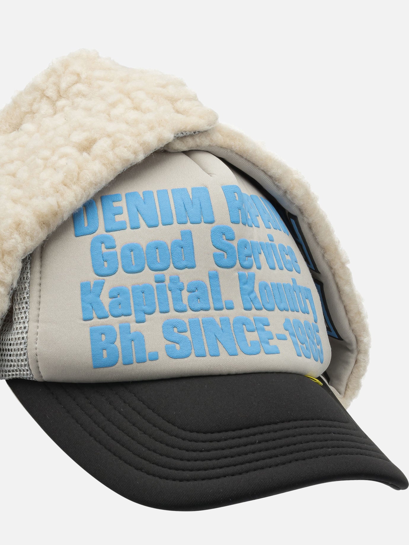 Trucker caps 100% polyester  Grey - KAPITAL Men | PDP | VIETTI Online Store | Zoom-Modal_4
